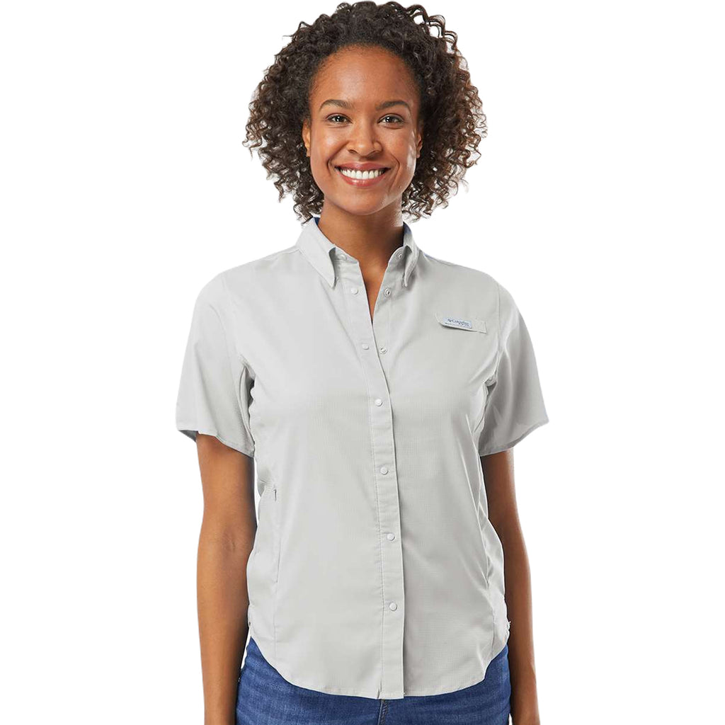 Columbia Women's Cool Grey PFG Tamiami Short Sleeve Shirt