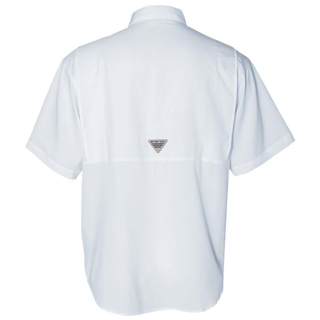 Columbia Men's White PFG Tamiami Short Sleeve Shirt