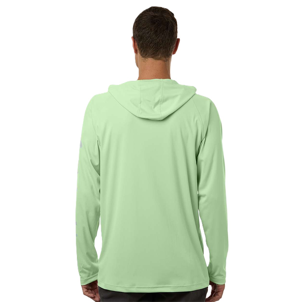 Columbia Men's Key West/Cool Grey PFG Terminal Tackle Hooded Long Sleeve T-Shirt