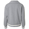 Holloway Women's Athletic Heather/Vanilla Heritage Prep Quarter-Zip Pullover