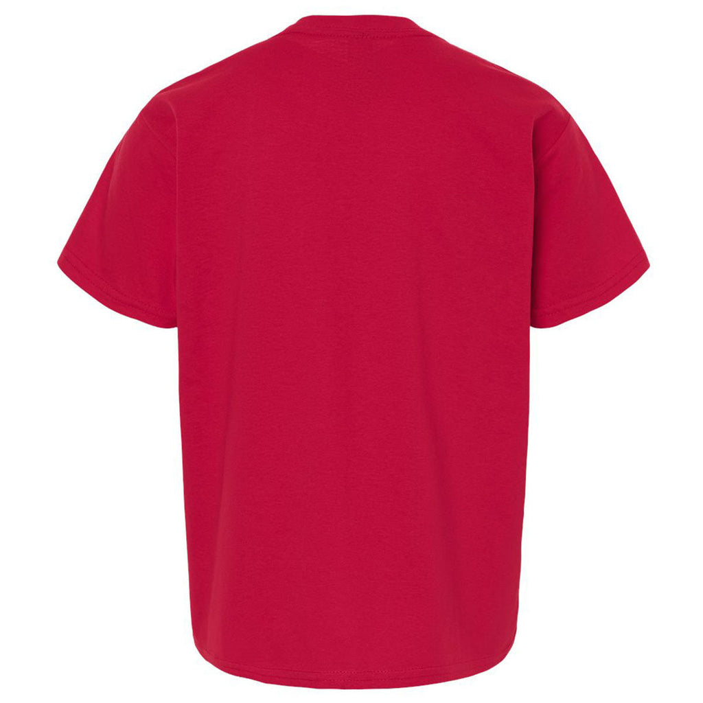 Gildan Youth Cherry Red Light Cotton T-Shirt