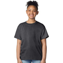 Gildan Youth Heather Dark Grey Light Cotton T-Shirt