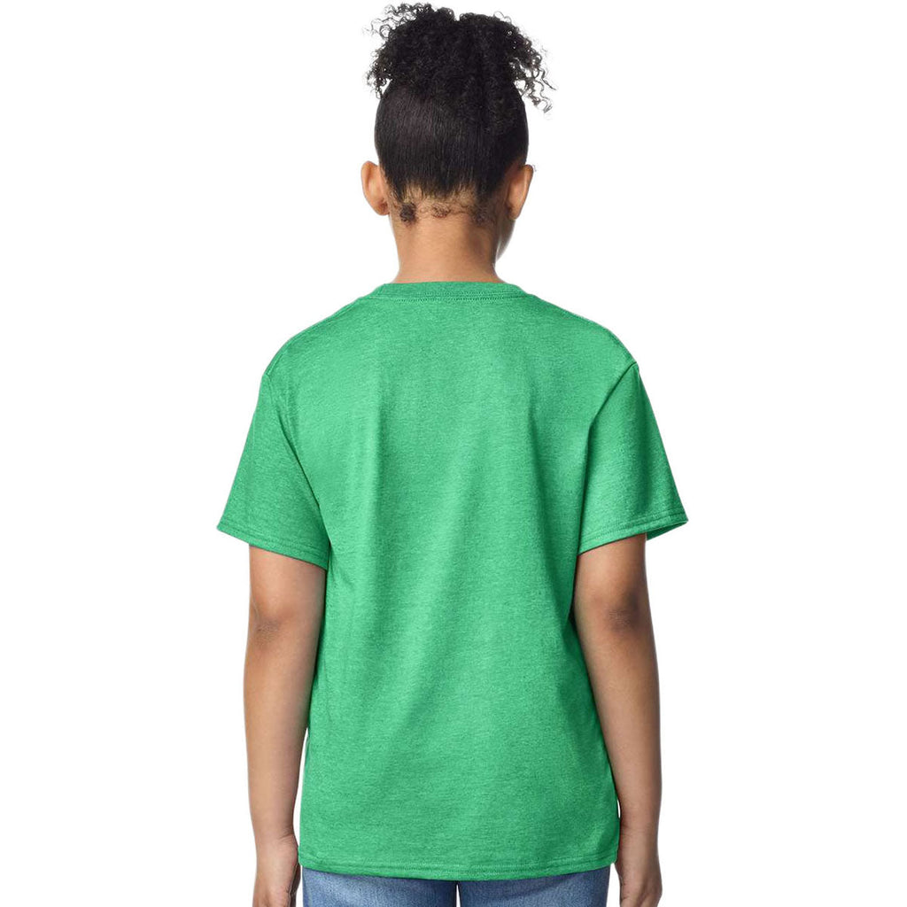 Gildan Youth Heather Irish Green Light Cotton T-Shirt
