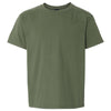 Gildan Youth Military Green Light Cotton T-Shirt
