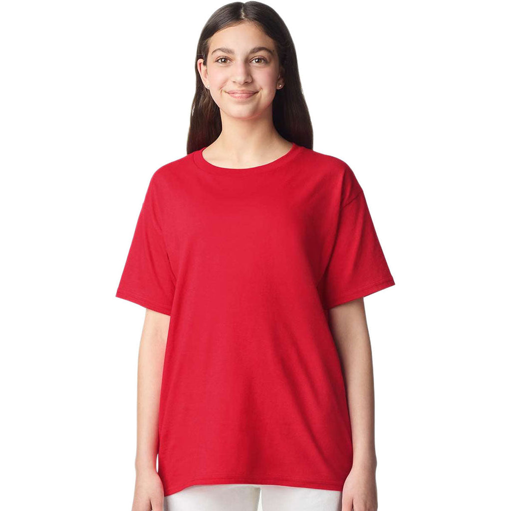 Gildan Youth Red Light Cotton T-Shirt