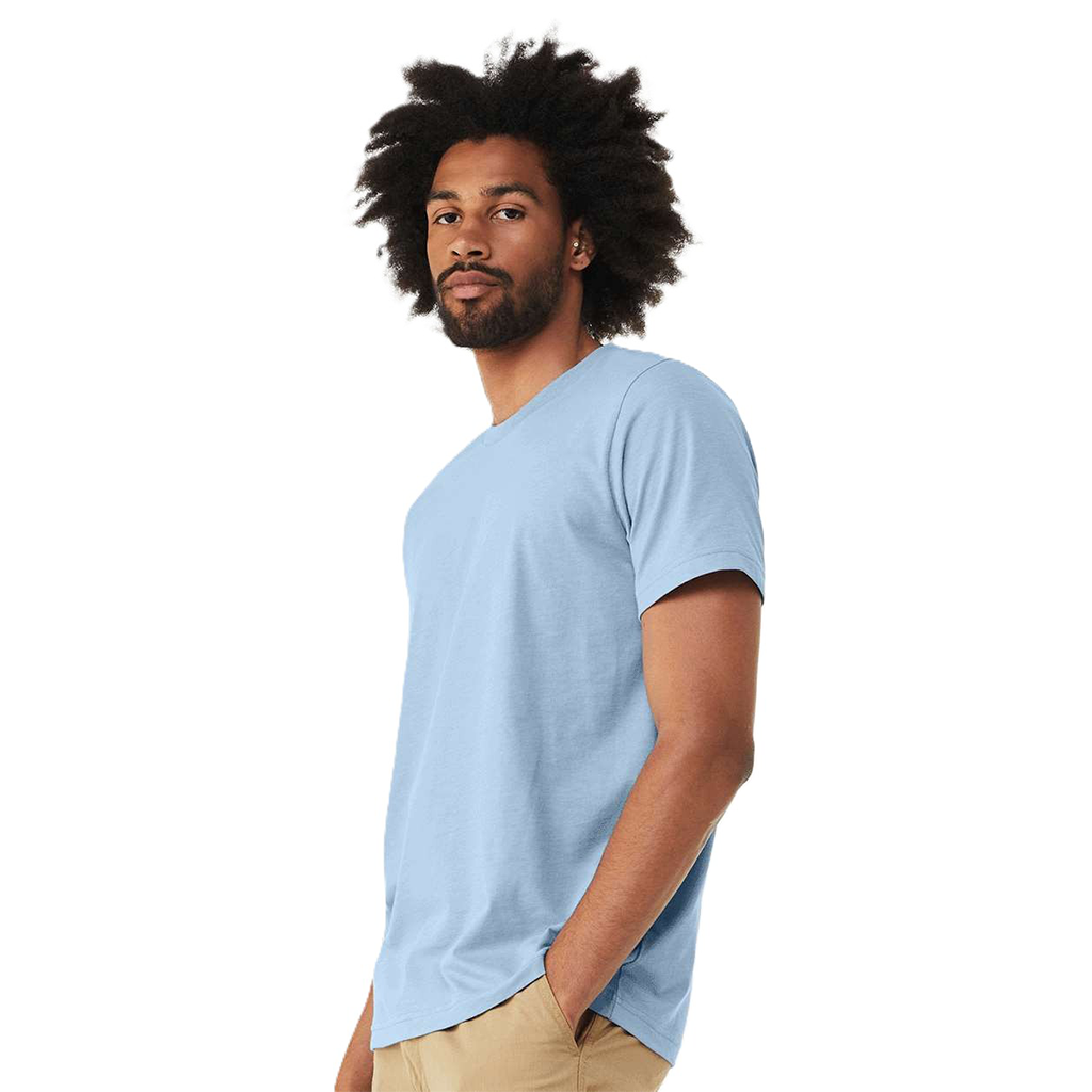 Bella + Canvas Unisex Heather Baby Blue CVC Jersey Tee