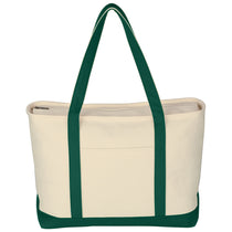 Hit Natural/Forest Green Large Starboard Cotton Canvas Tote Bag