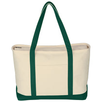 48-Hour Hit Natural/Forest Green Large Starboard Cotton Canvas Tote Bag