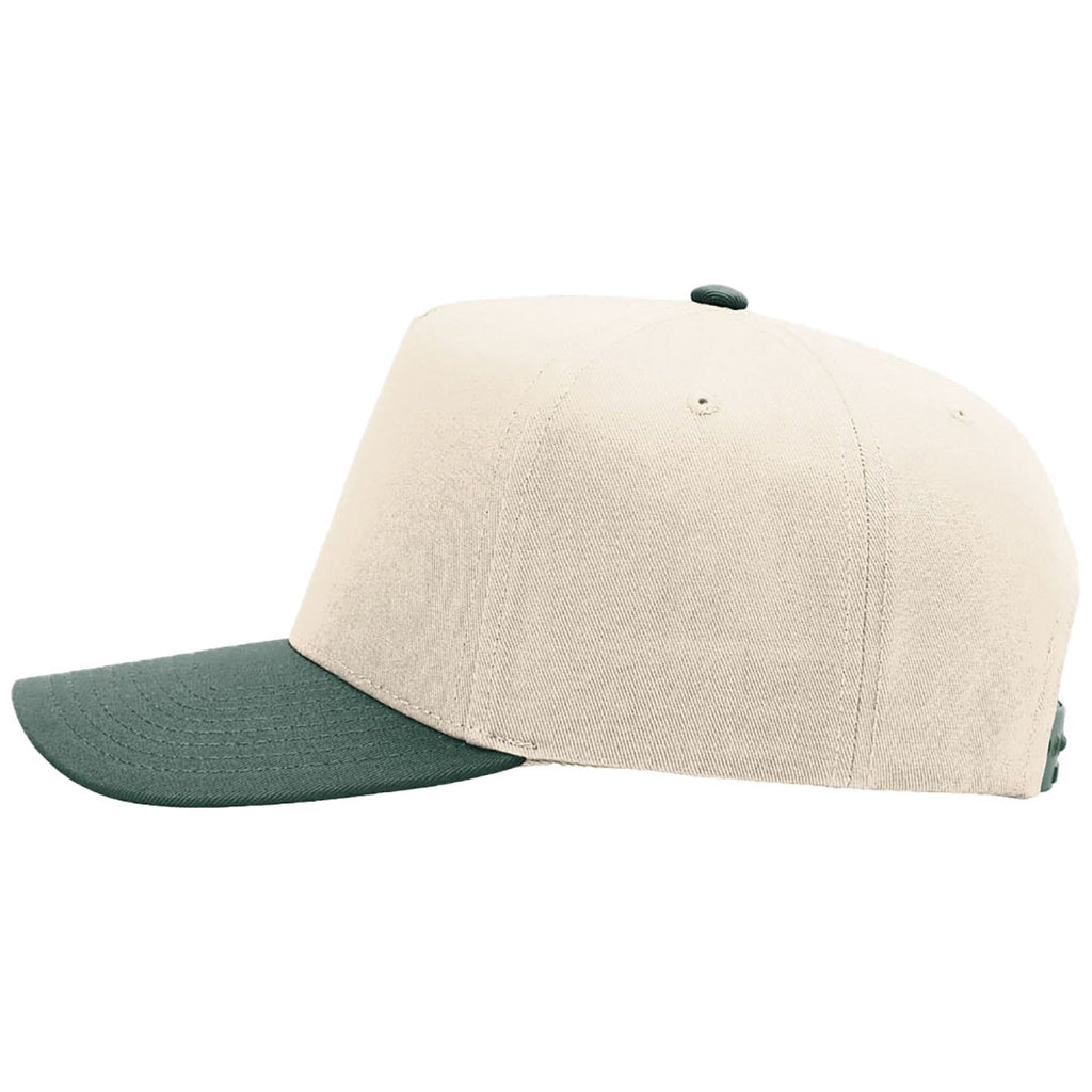 Richardson Cream/Cream/Dark Green Full Fabric 5-Panel Champ