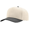 Richardson Cream/Cream/Black Full Fabric 5-Panel Champ