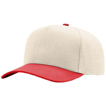 Richardson Cream/Cream/Red Full Fabric 5-Panel Champ