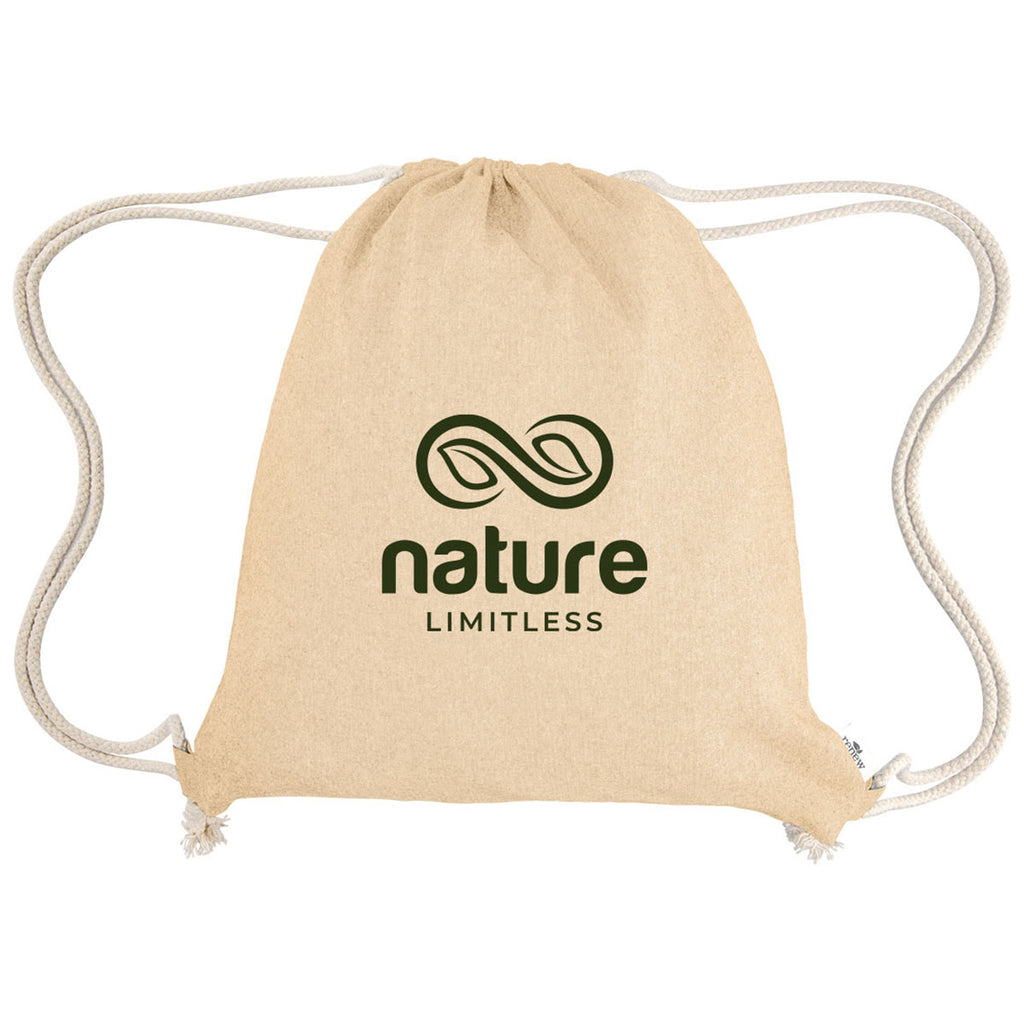 Hit Heather Beige Arden Recycled Cotton Drawstring Bag