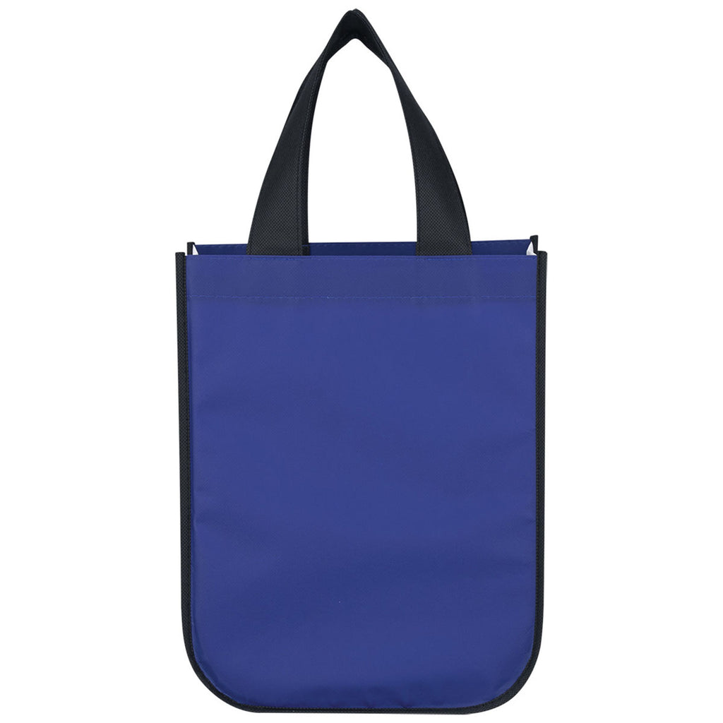 Hit Blue Shiny Non-Woven Shopper Tote Bag