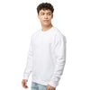 Tultex Unisex White Fleece Crewneck Sweatshirt