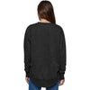 LAT Women's Black Leopard Weekend Fleece Crewneck Sweatshirt