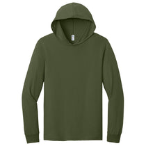 Jerzees Classics Unisex Military Green Cotton Long Sleeve Hooded T-Shirt