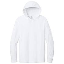 Jerzees Classics Unisex White Cotton Long Sleeve Hooded T-Shirt