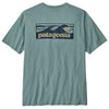Patagonia Men's Blue Sage Boardshort Logo Pocket Responsibili-Tee