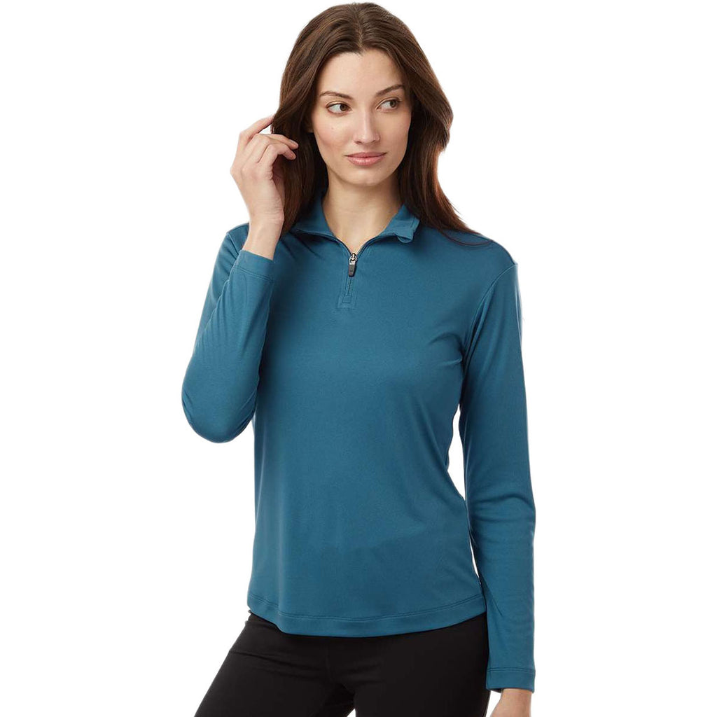 AllPro Women's Pacific Blue Pro-Lock Performance Quarter-Zip Pullover