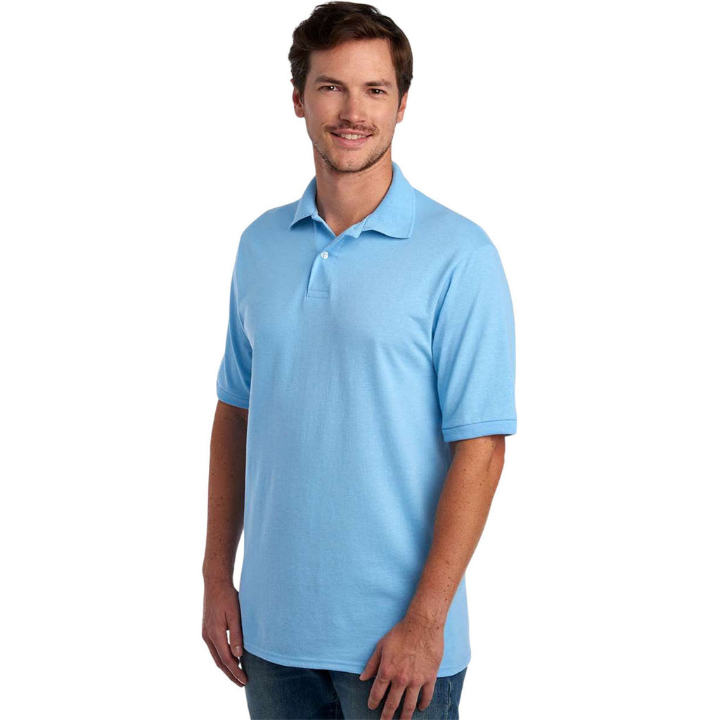 Jerzees Men's Light Blue Dri-Power Polo