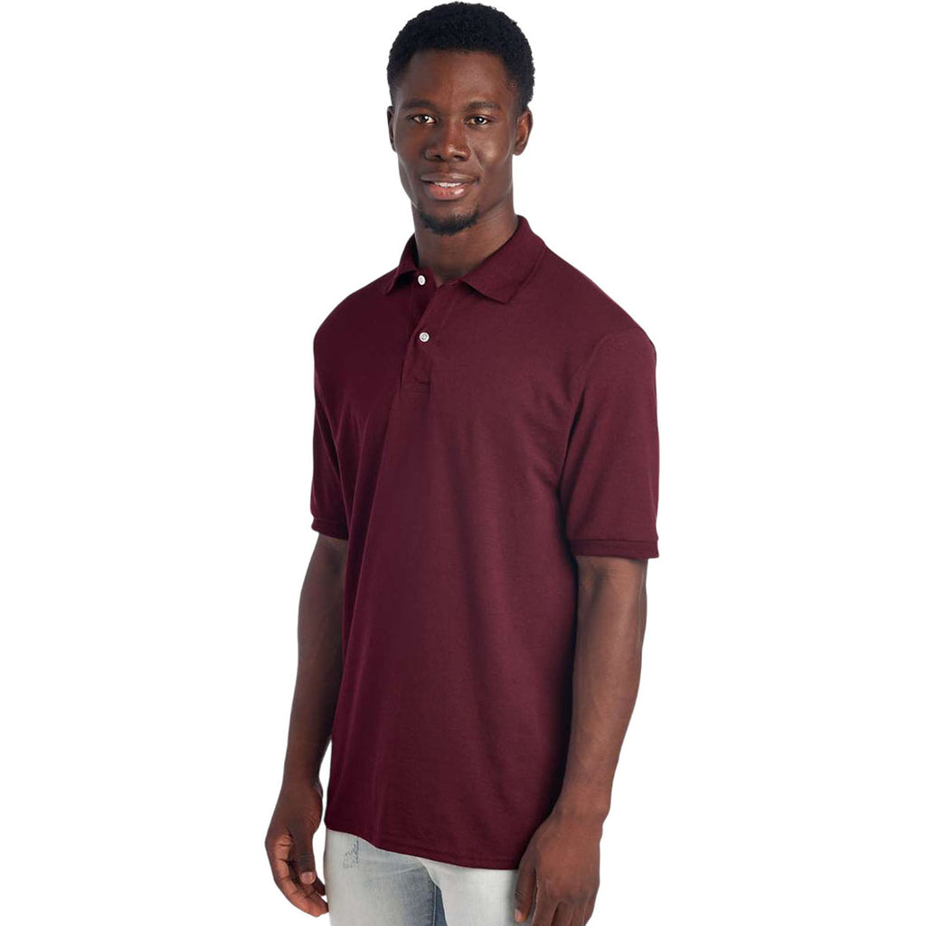 Jerzees Men's Maroon Dri-Power Polo