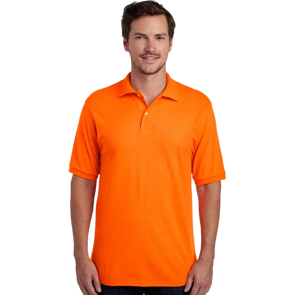 Jerzees Men's Safety Orange Dri-Power Polo