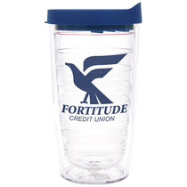 Tervis Clear Tumbler with Navy Blue Lid Classic Tumbler 16 oz. - Printed