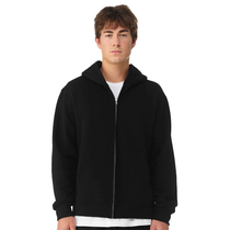 Bella + Canvas Unisex Black 10 oz Full-Zip Hoodie Sweatshirt
