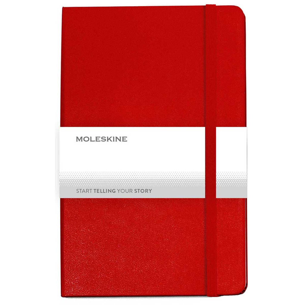48-Hour Moleskine Scarlet Red Hard Cover Ruled Large Notebook (5" x 8.25")