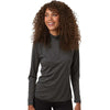 AllPro Women's Black Melange Pro-Lock Performance Melange Quarter-Zip Pullover