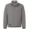 Dri Duck Men's Grey Keystone Quilted Pullover