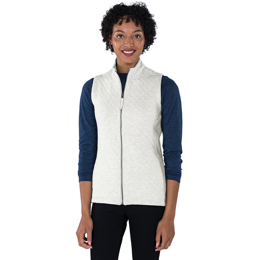 Charles River Women's Oatmeal Heather Franconia Quilted Vest