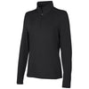 Charles River Women's Black Heather Vista Tri-Blend Quarter Zip