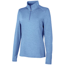 Charles River Women's Light Blue Heather Vista Tri-Blend Quarter Zip