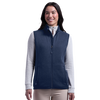 Charles River Women's Navy Heather Pacific Heathered Fleece Vest
