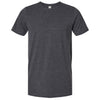 Tultex Unisex Heather Dark Grey Combed CVC T-Shirt