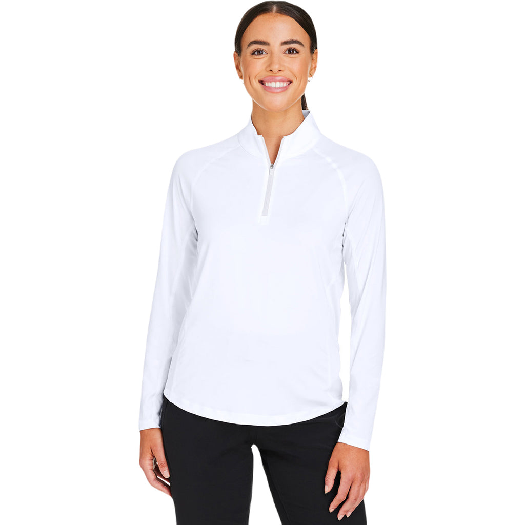 Puma Golf Women's White Glow You-V Quarter-Zip