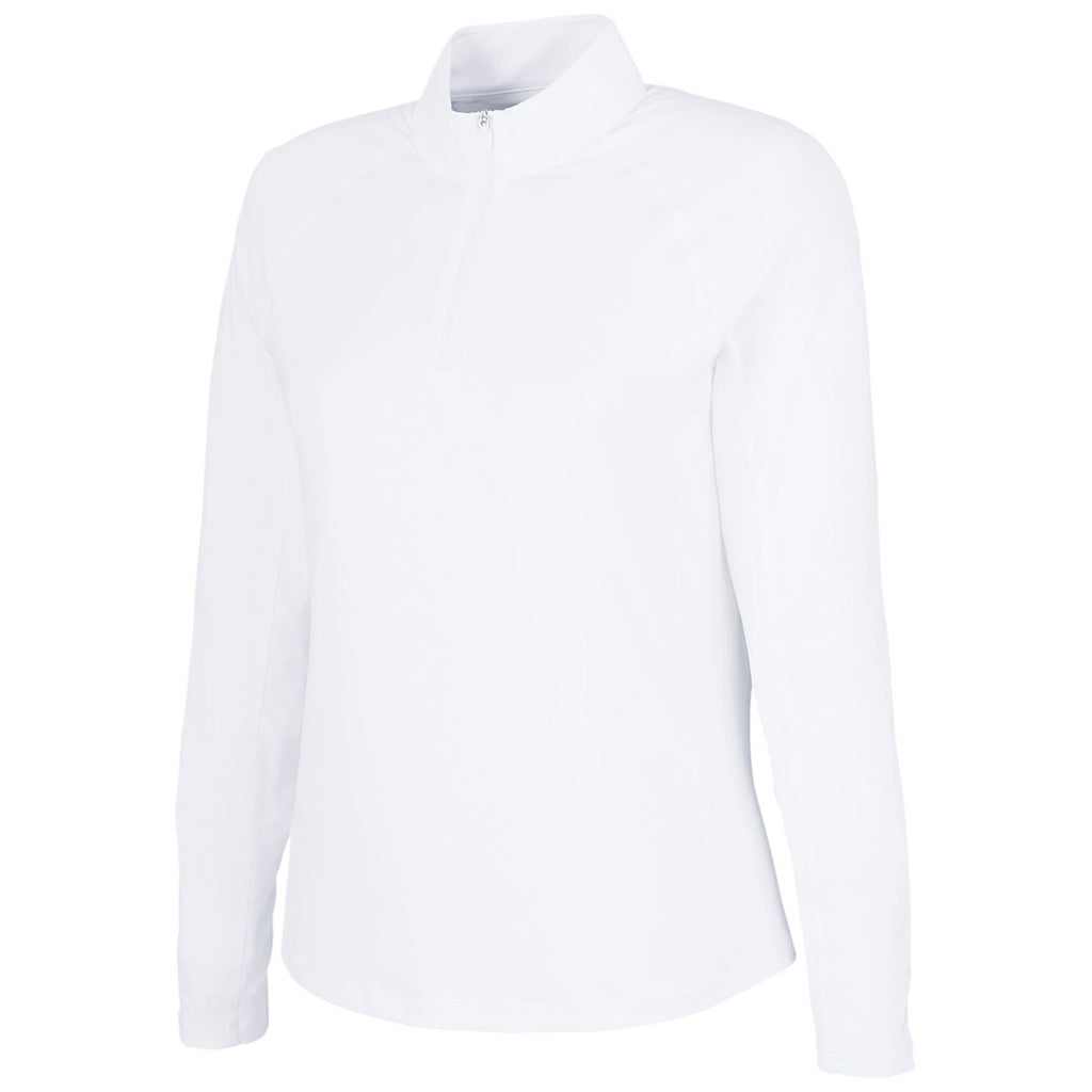 Puma Golf Women's White Glow You-V Quarter-Zip