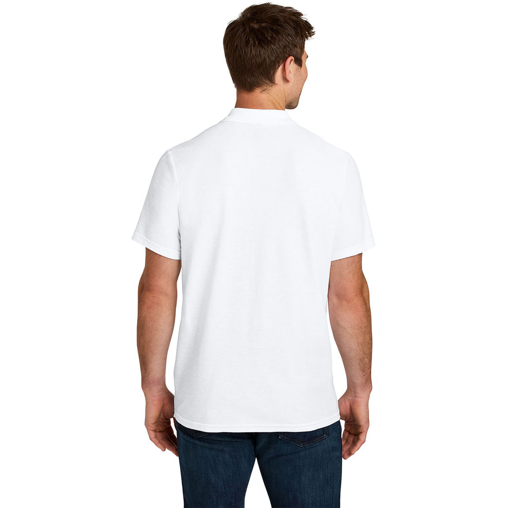 Gildan Men's White Softstyle Pique Polo