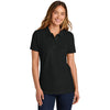 Gildan Women's Black Softstyle Pique Polo