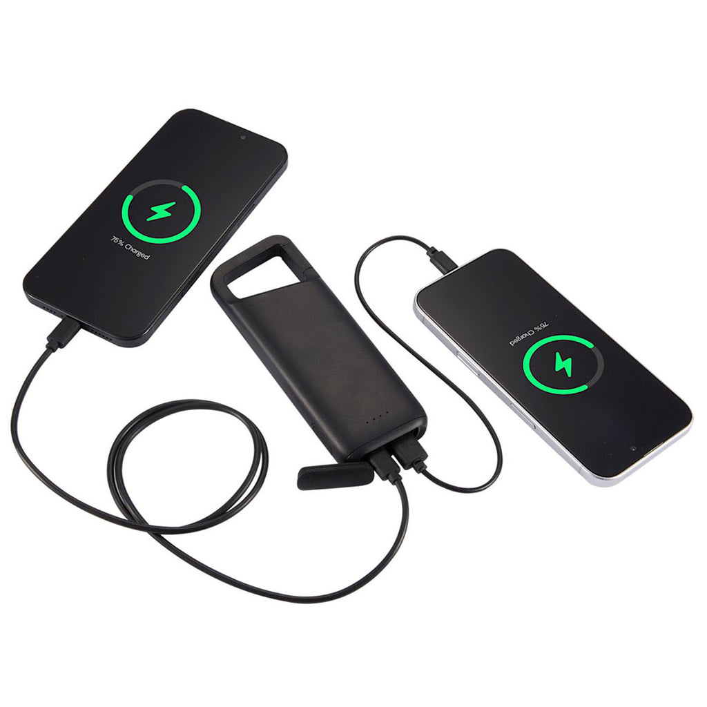 Leed's Black Clip Clap Water Resistant 5000 mAh Power Bank