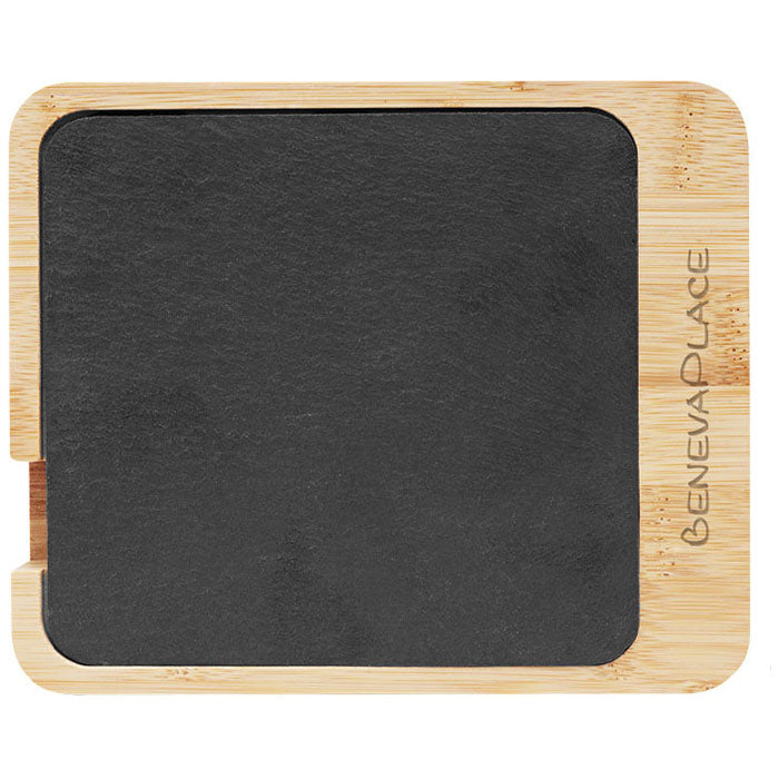 Hit Bamboo Slate & Bamboo Cheese Server Set