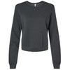 Bella + Canvas Women's Dark Grey Heather Sponge Fleece Classic Crewneck Sweatshirt