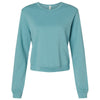 Bella + Canvas Women's Heather Blue Lagoon Sponge Fleece Classic Crewneck Sweatshirt