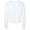 Bella + Canvas Women's White Sponge Fleece Classic Crewneck Sweatshirt