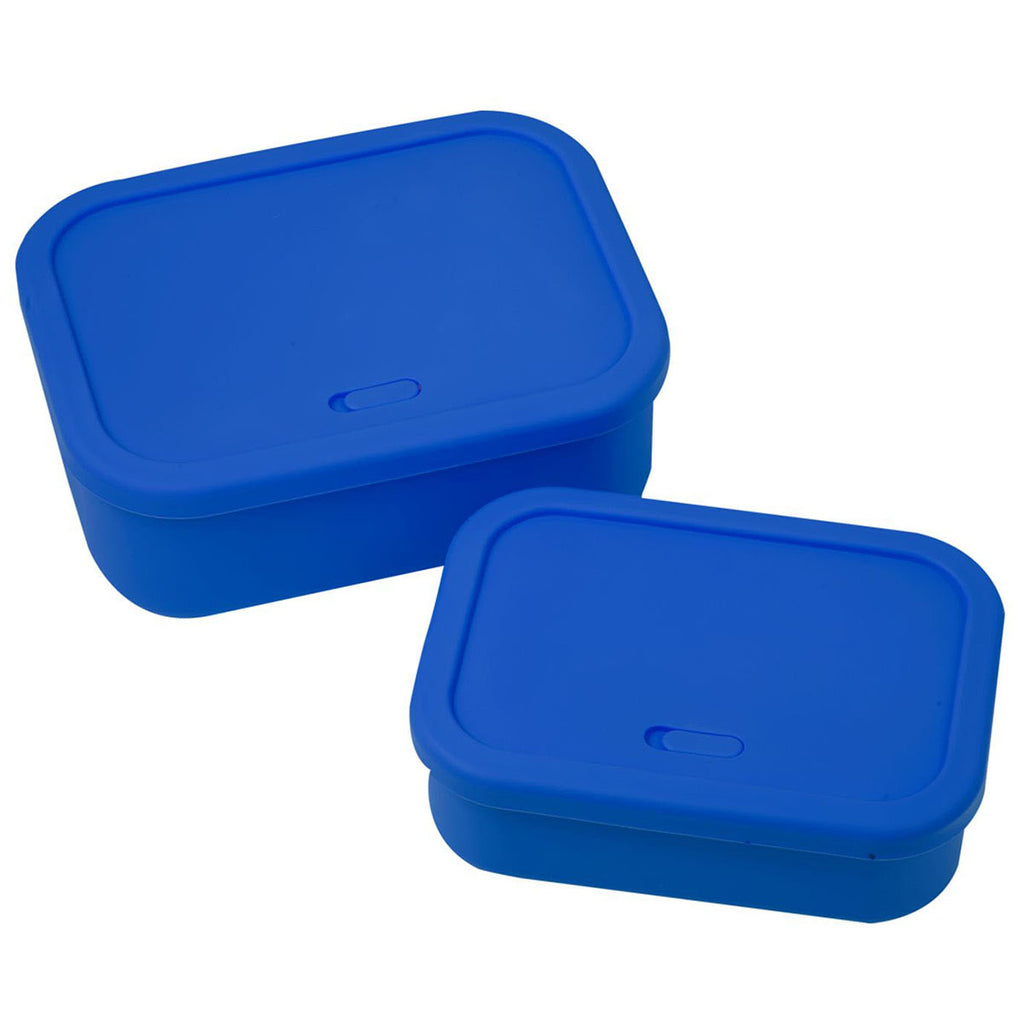 Leed's Blueberry Silicone Food Storage Box with Air Valve Set - 24 oz and 44 oz