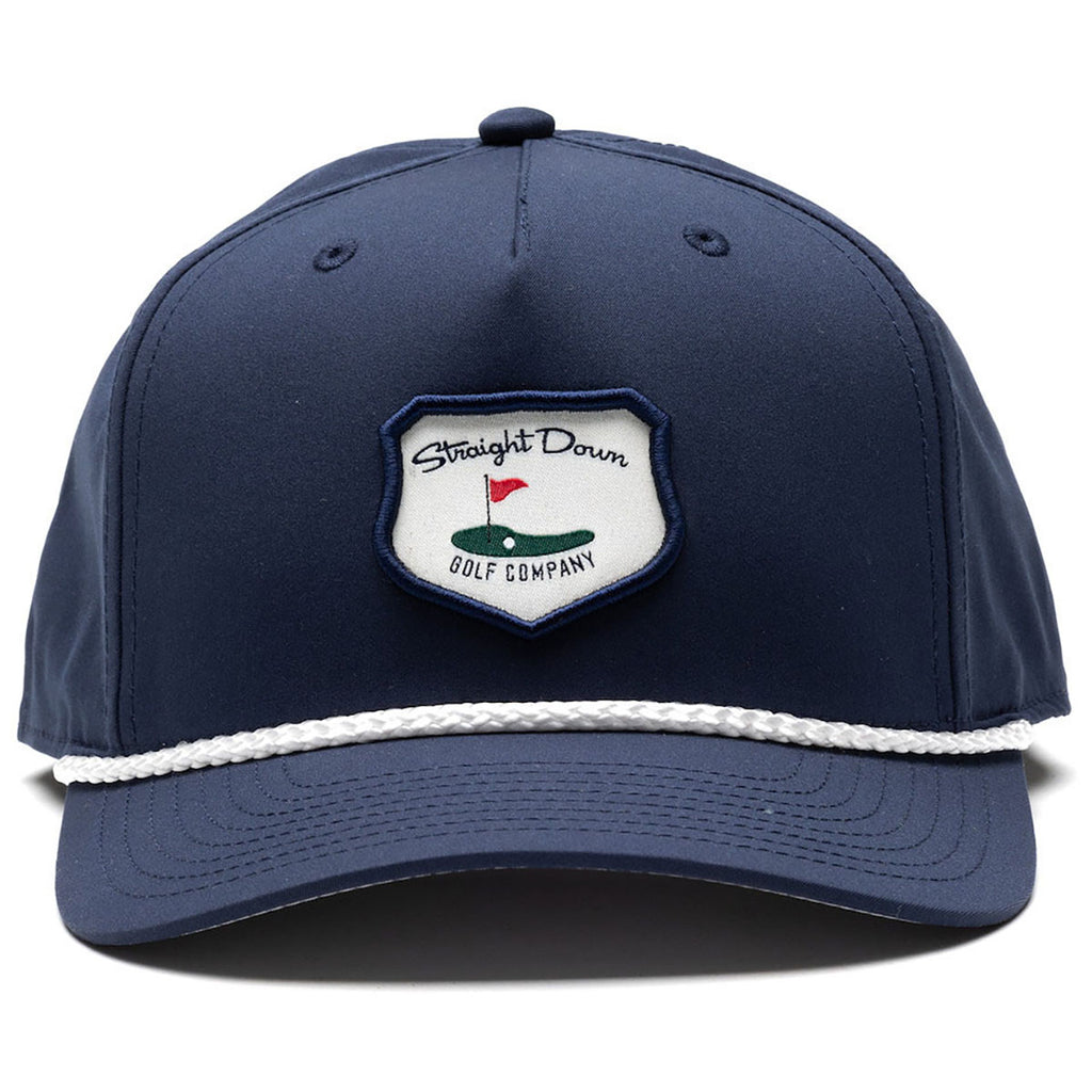 Straight Down New Indigo Retro Rope Hat Curved Bill