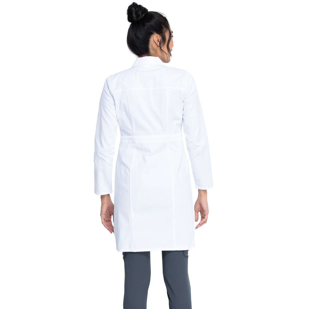 Dickies Women's White Four-Pocket 37" Full Length Lab Coat