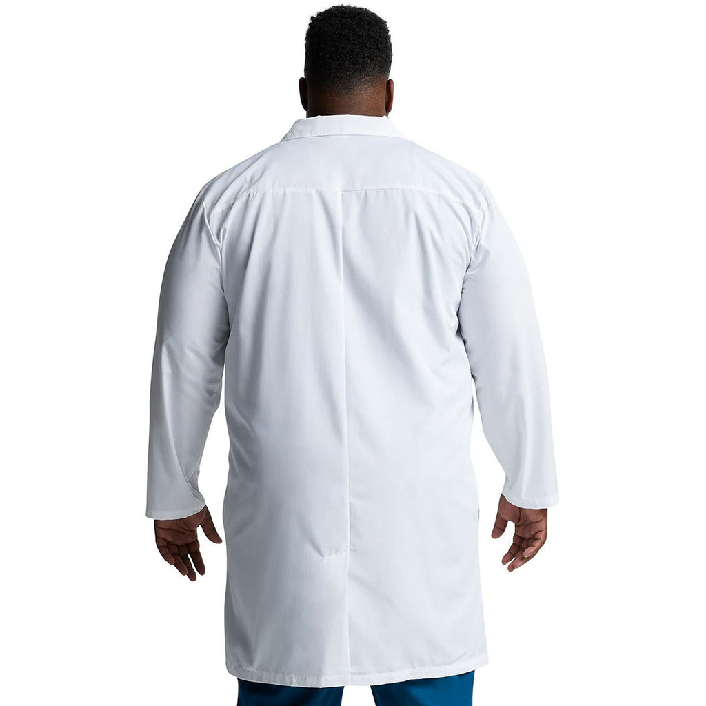 Dickies Unisex White Three-Pocket 40" Full-Length Lab Coat