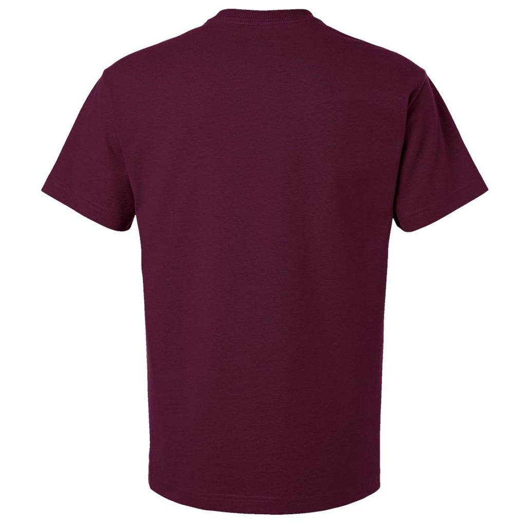 American Apparel Unisex Burgundy Super Heavyweight Tee